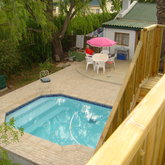View of pool from balconies